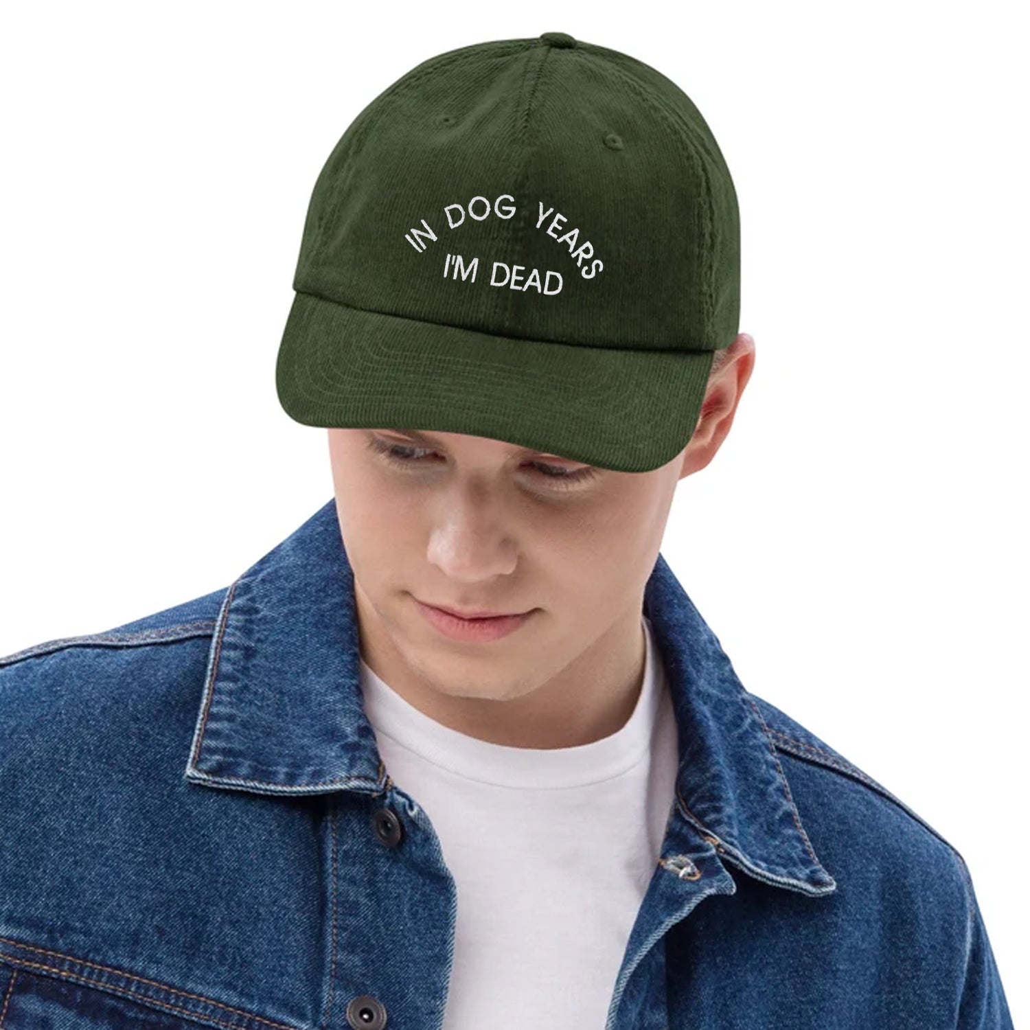 Custom Embroidered In Dog Years I'm Dead Hat