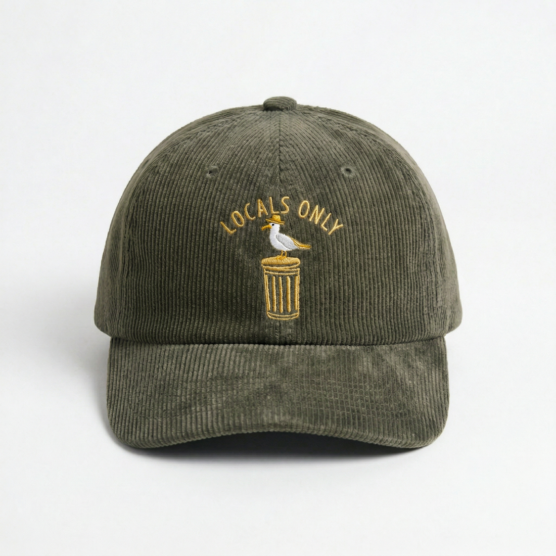 Custom Locals Only Embroidered Corduroy Hat
