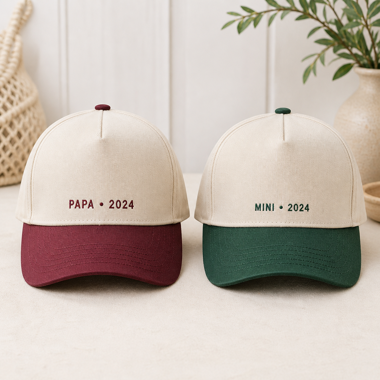 Matching Dad Kids Snapback Hats – Papa Mini Embroidered Caps
