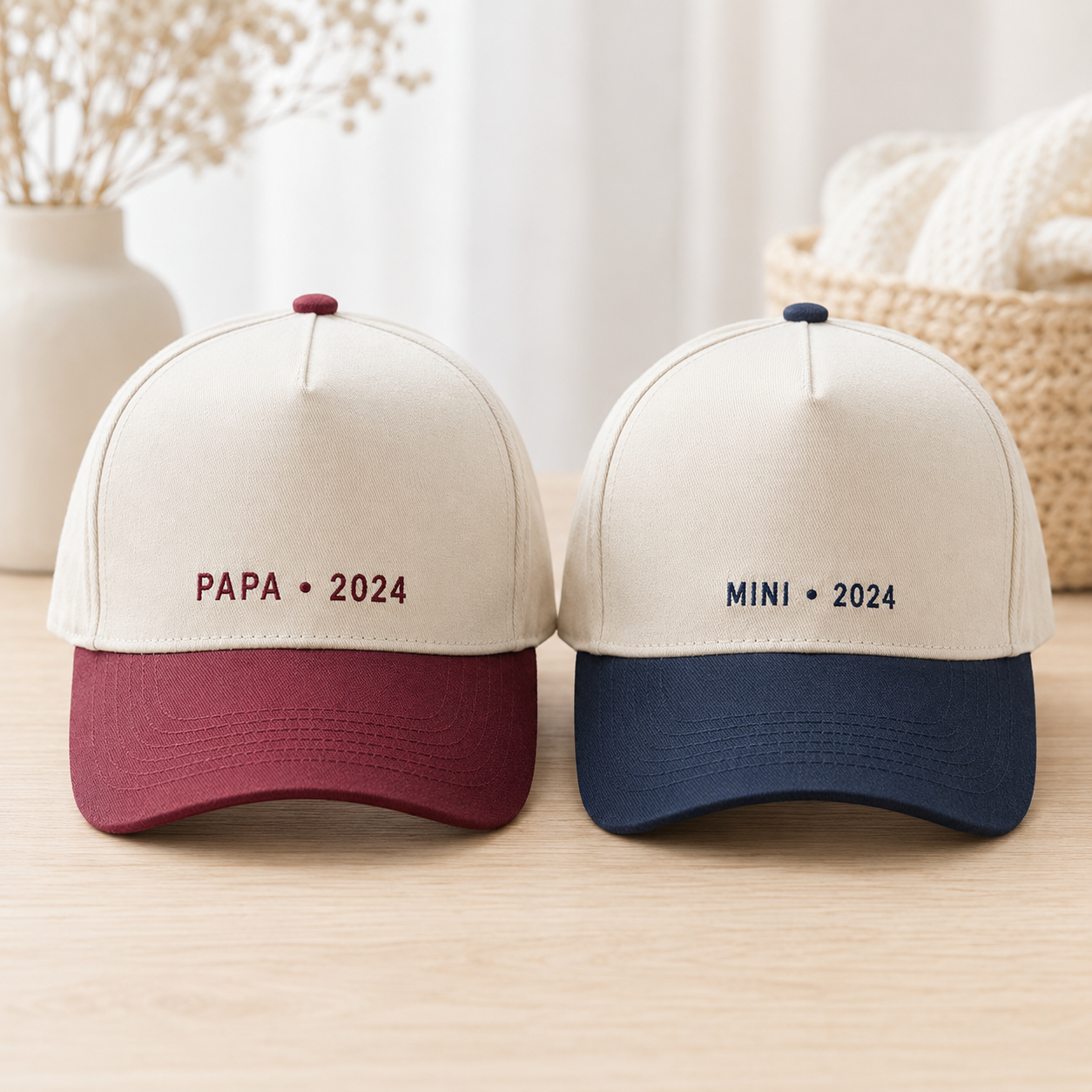 Matching Dad Kids Snapback Hats – Papa Mini Embroidered Caps