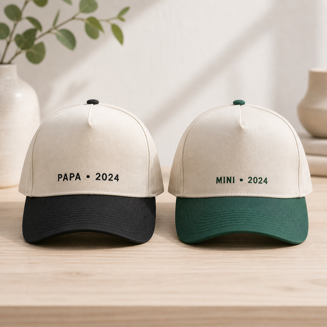 Matching Dad Kids Snapback Hats – Papa Mini Embroidered Caps