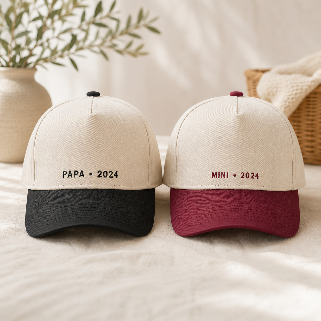 Matching Dad & Kids Snapback Hats – Personalized Embroidered Papa Mini Caps