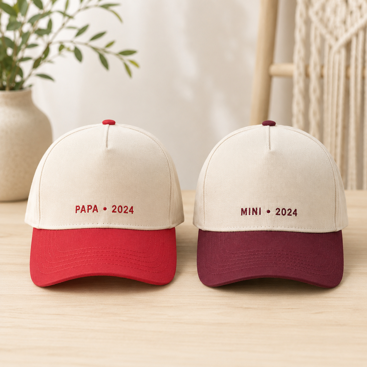 Matching Dad & Kids Snapback Hats – Personalized Embroidered Papa Mini Caps