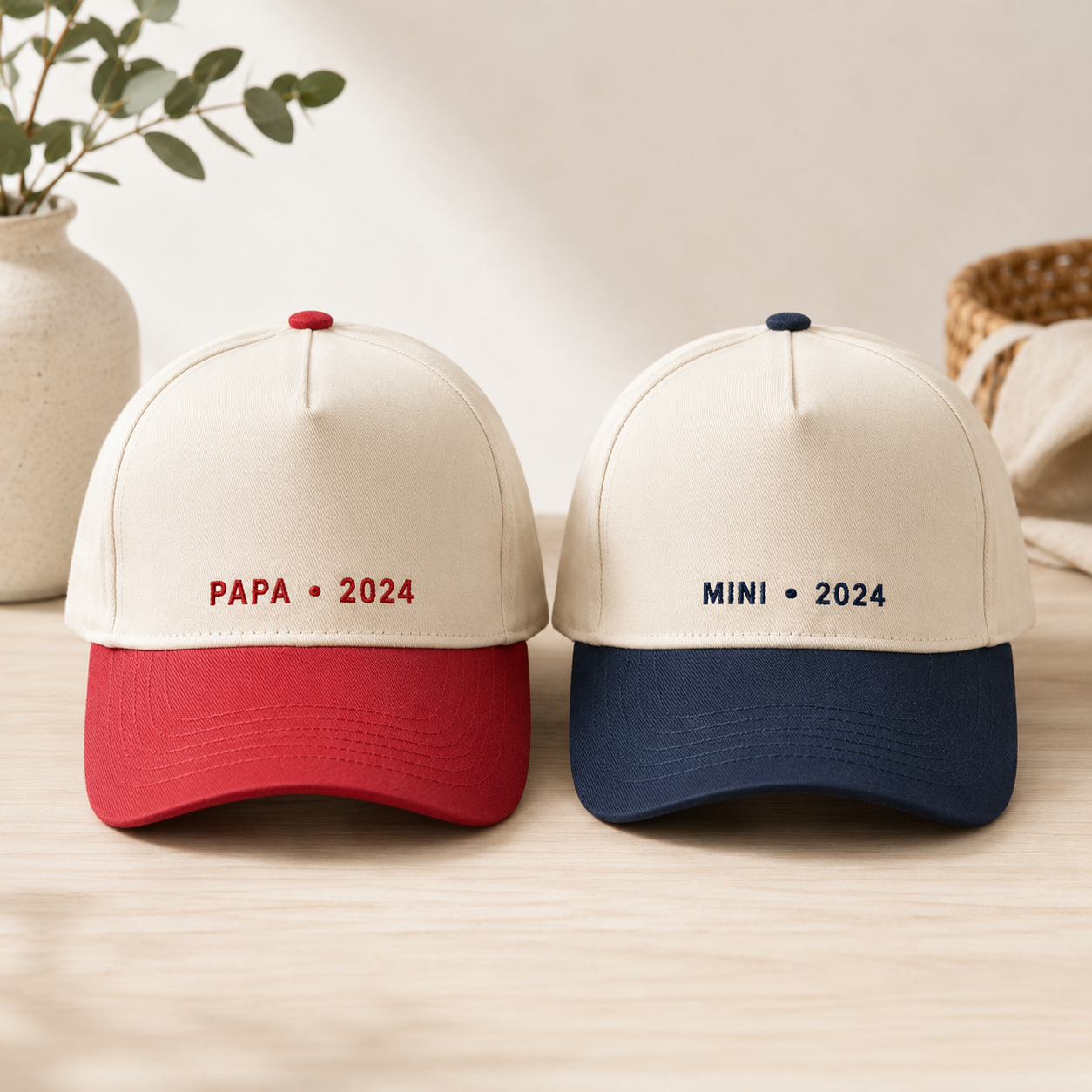 Matching Dad & Kids Snapback Hats – Personalized Embroidered Papa Mini Caps