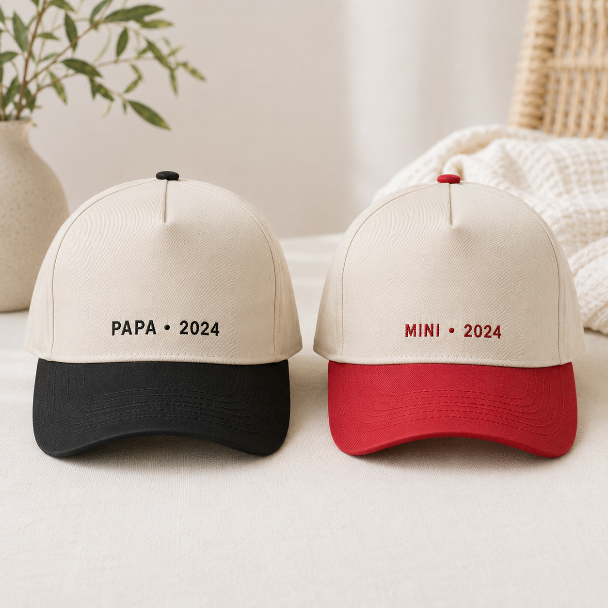 Matching Dad & Kids Snapback Hats – Personalized Embroidered Papa Mini Caps