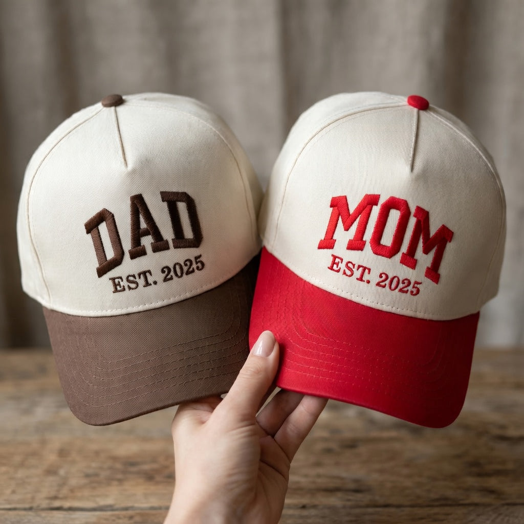Personalized EST Year Snapback Hat - Custom Mom Dad Snapback Hat