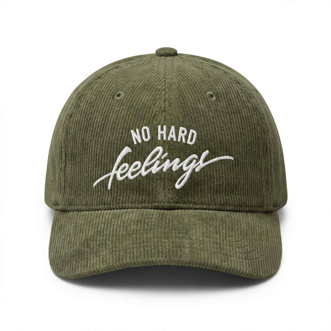 Custom No Hard Feelings Embroidered Dad Hat – Minimalist Quote Cap