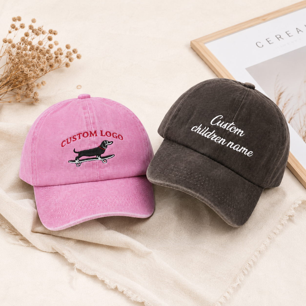 Personalized Baseball Cap With Custom Embroidered Text