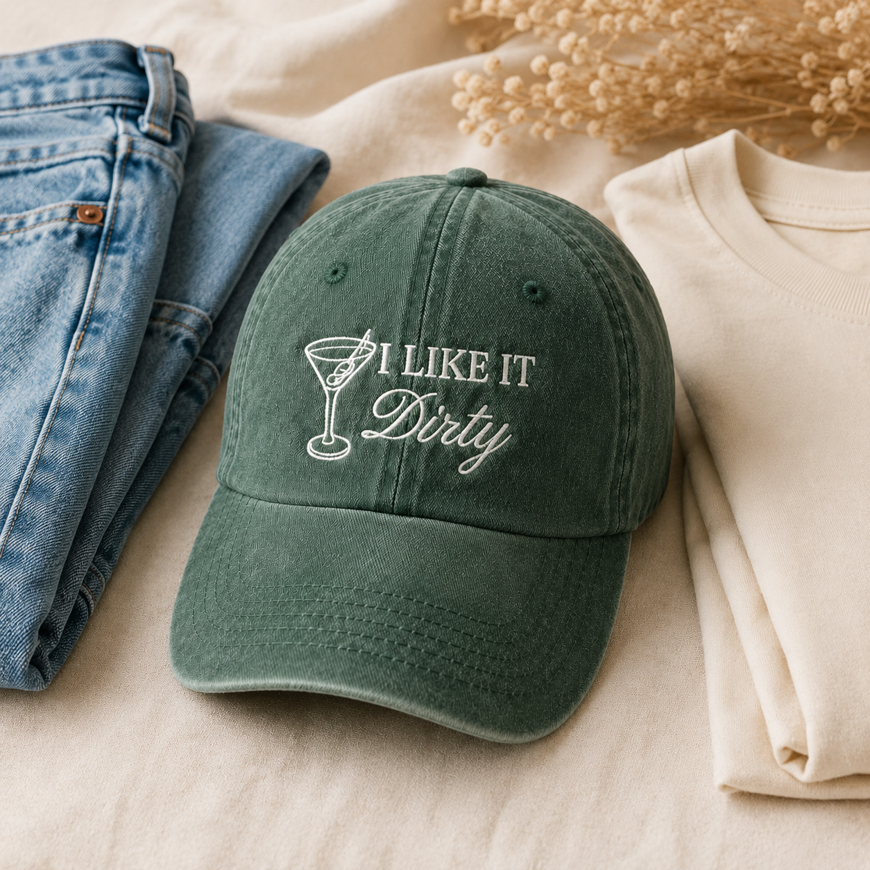 Personalized Baseball Cap With Custom Embroidered Text