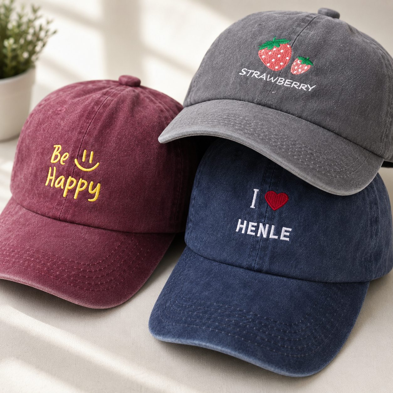 Personalized Baseball Cap With Custom Embroidered Text