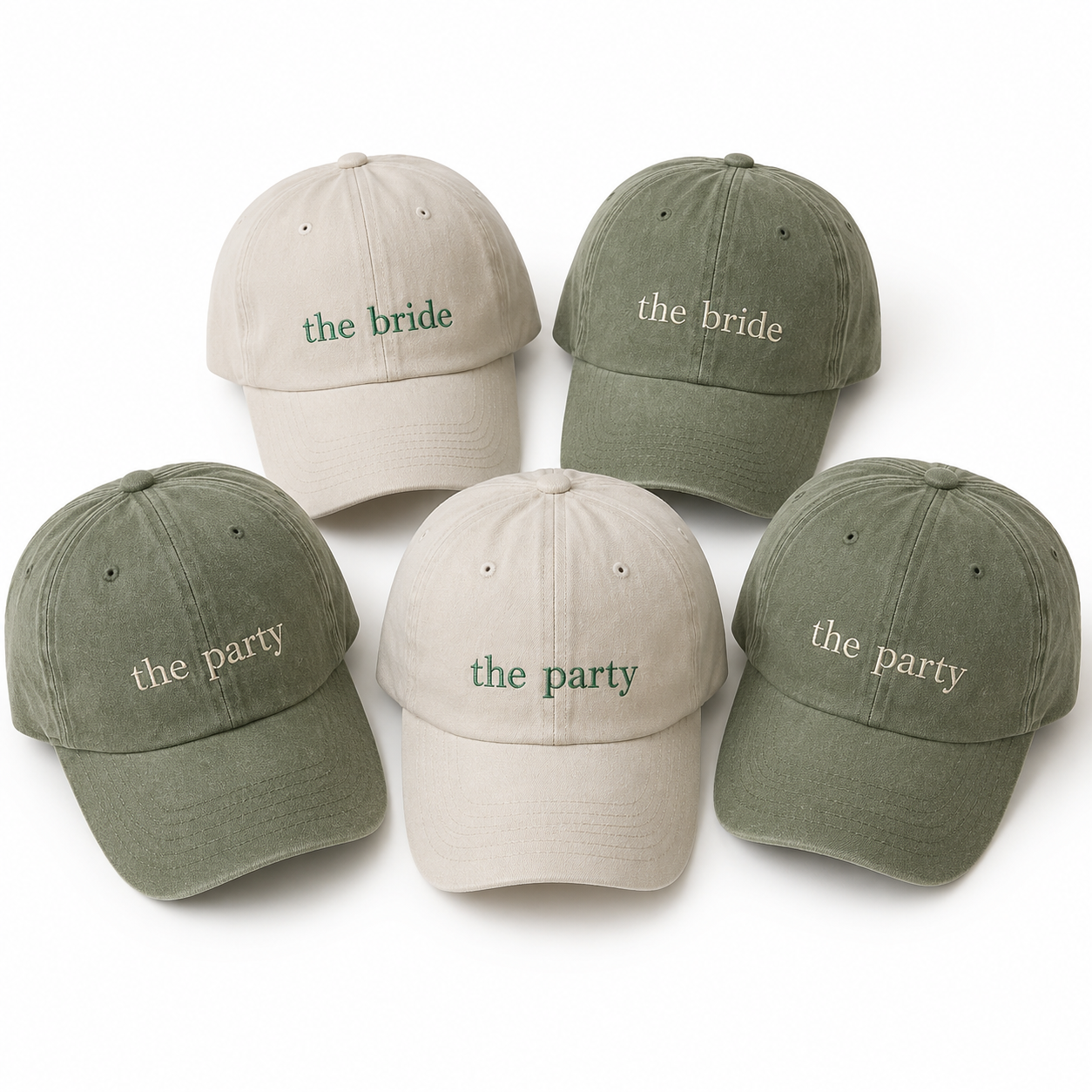 Personalized Bride Squad Baseball Cap With Custom Embroidery