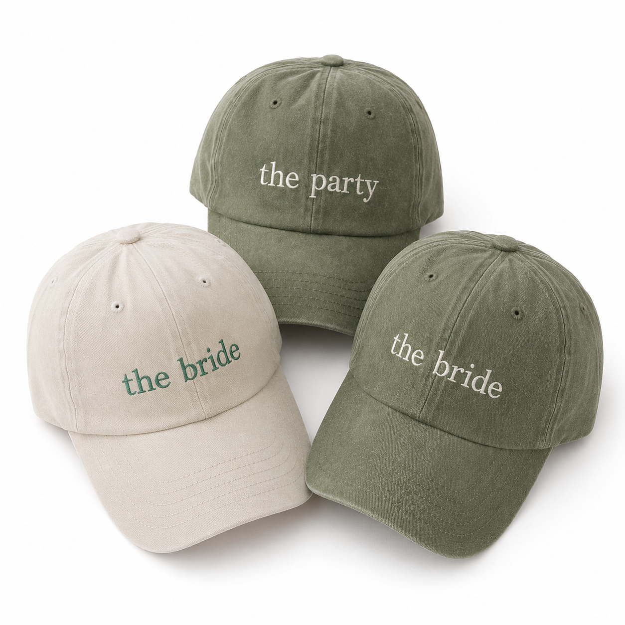 Personalized Bride Squad Baseball Cap With Custom Embroidery