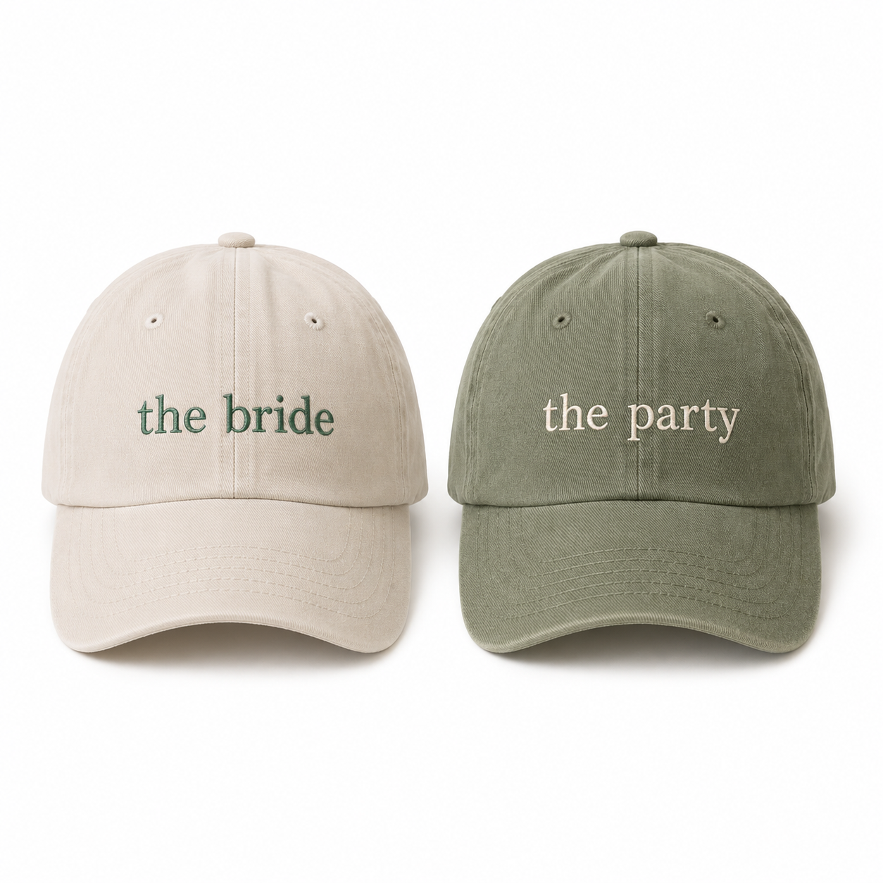 Personalized Bride Squad Baseball Cap With Custom Embroidery