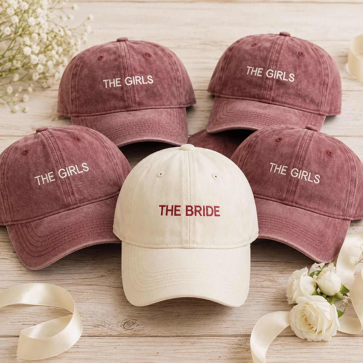 Personalized Bride Squad Baseball Cap for Bachelorette Party