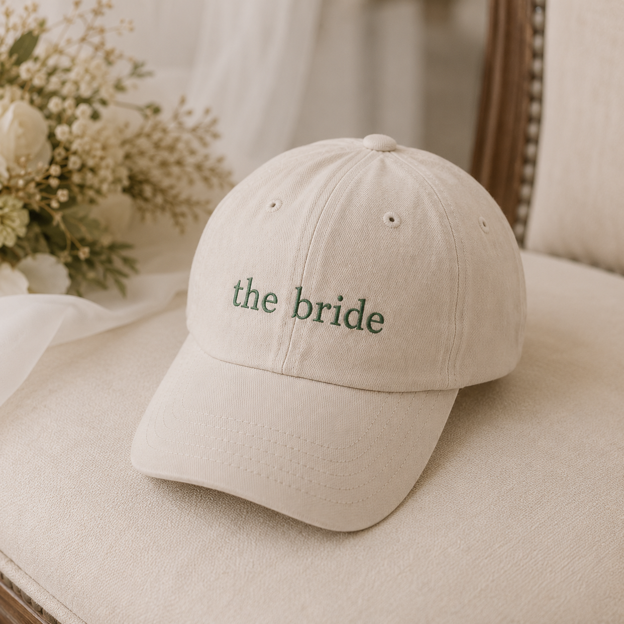 Personalized Bride Squad Cap With Custom Embroidered Style