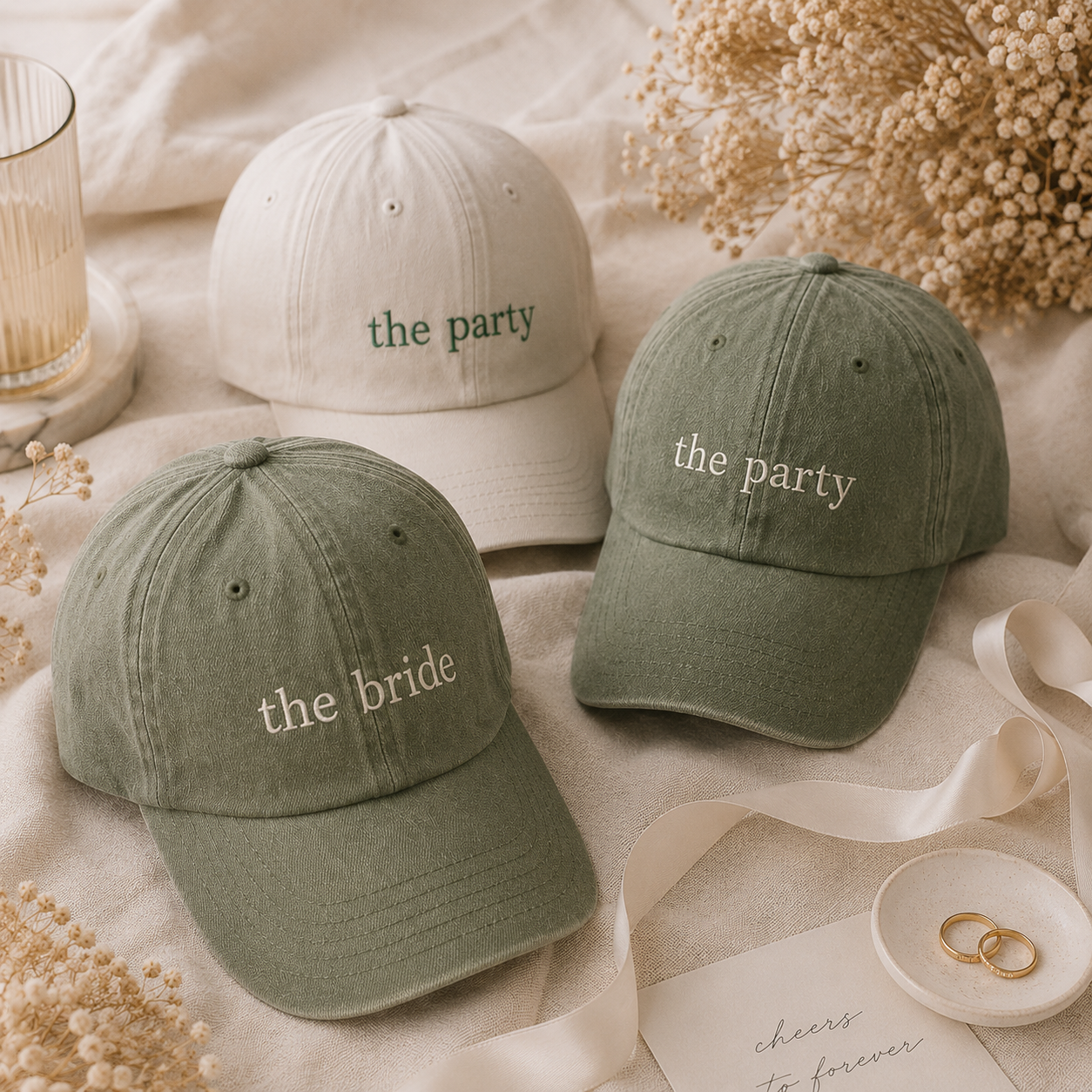 Personalized Bride Squad Cap With Custom Embroidered Style