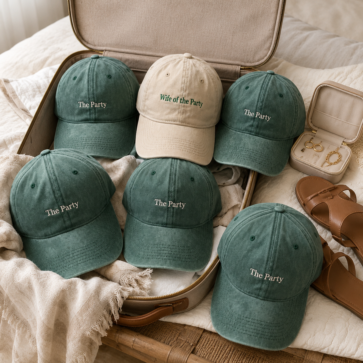 Personalized Bride Squad Cap With Custom Embroidered Style