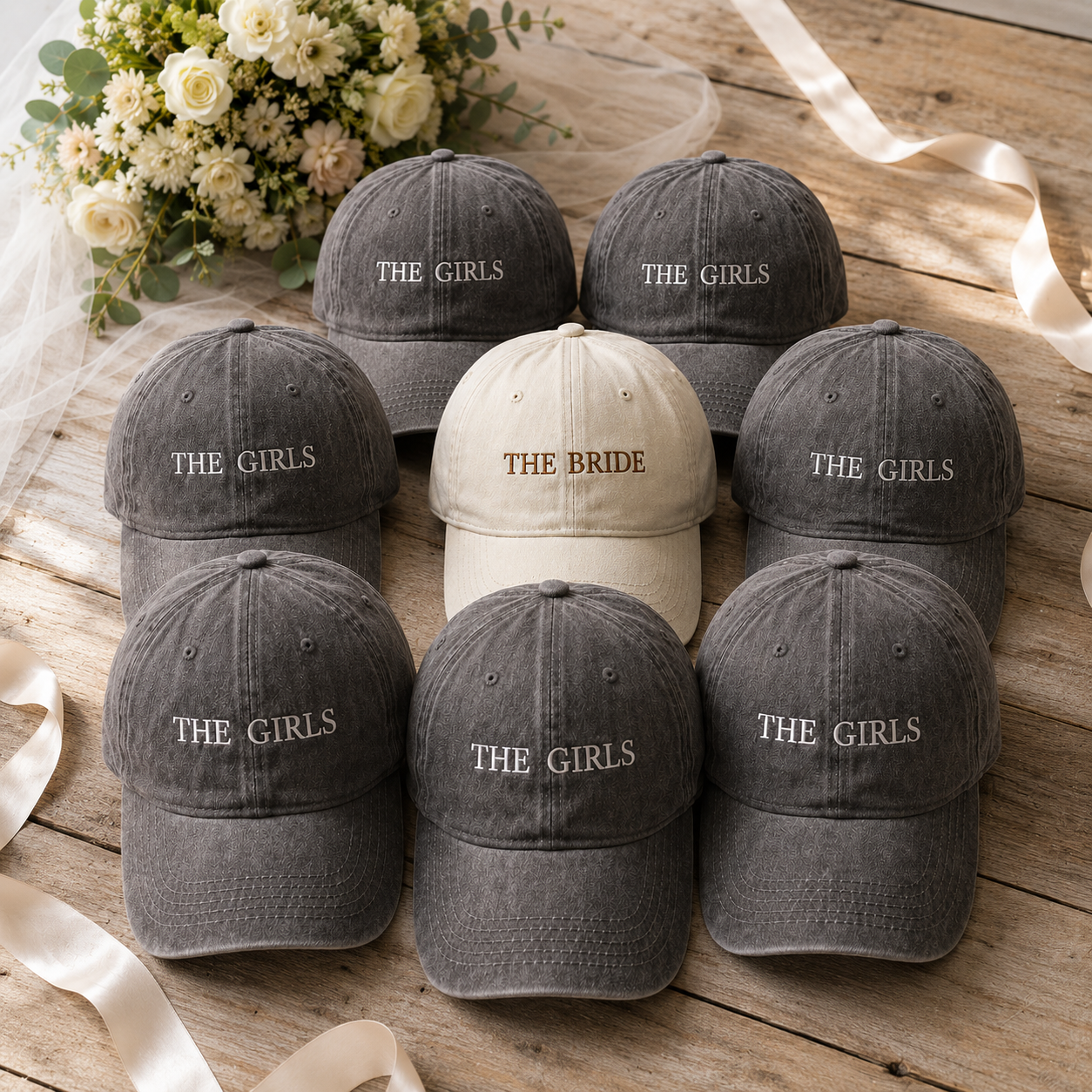 Personalized Bride Squad Cap for Bridal Shower Favor