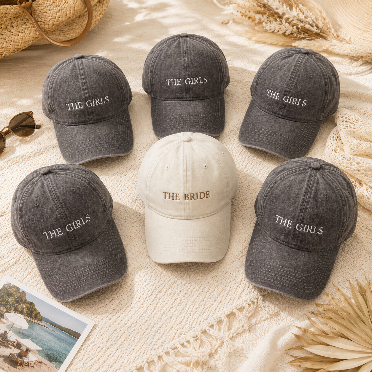Personalized Bridesmaid Hat With Bride Squad Design
