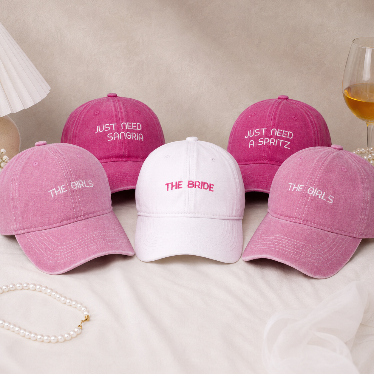 Personalized Bridesmaid Hat With Bride Squad Design