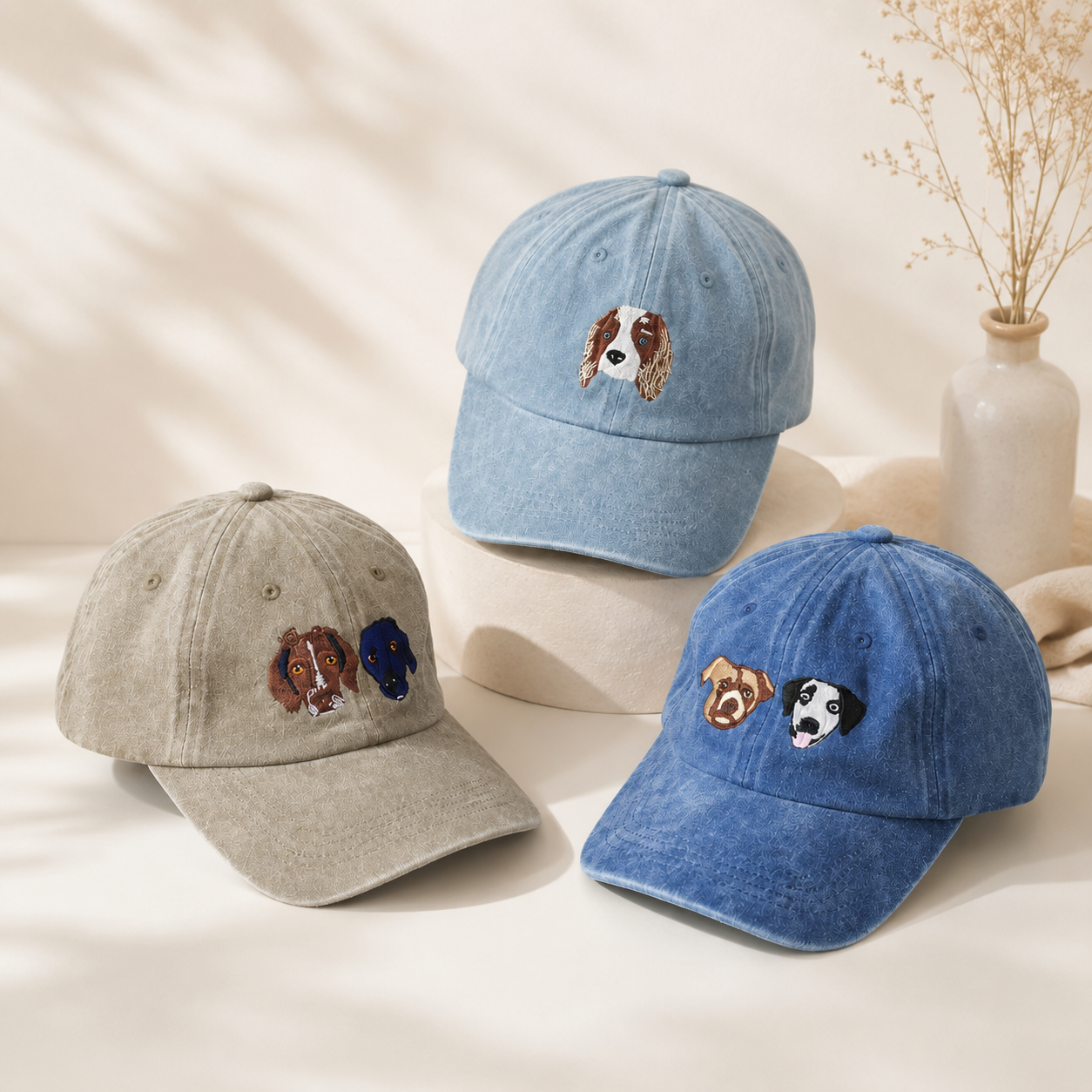 Personalized Cat Dog Hat With Custom Embroidered Pet Photo