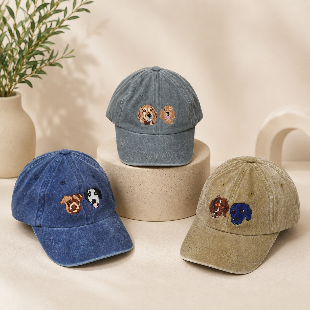 Personalized Cat Dog Hat With Custom Embroidered Pet Photo