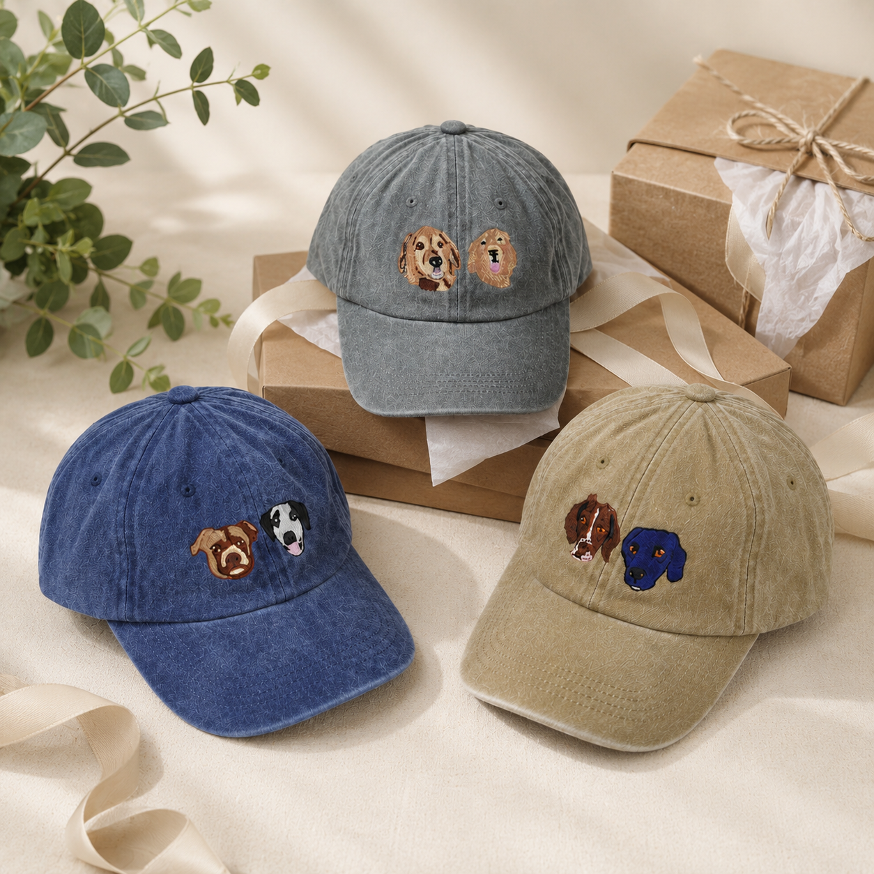 Personalized Cat Dog Hat With Custom Embroidered Pet Photo