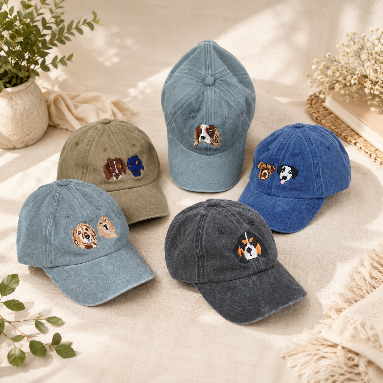 Personalized Cat Dog Hat With Custom Embroidered Pet Photo
