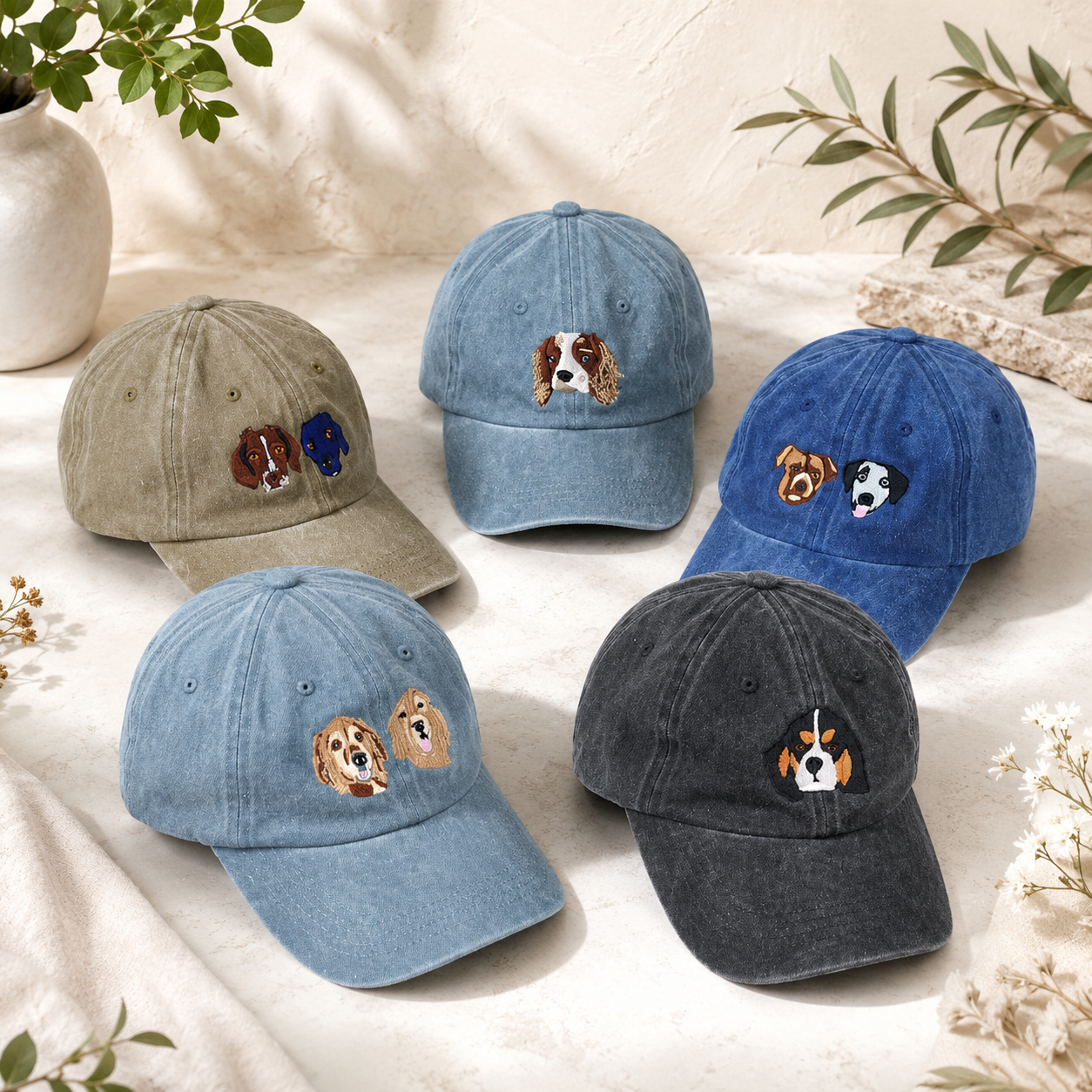 Personalized Cat Dog Hat With Custom Embroidered Pet Photo