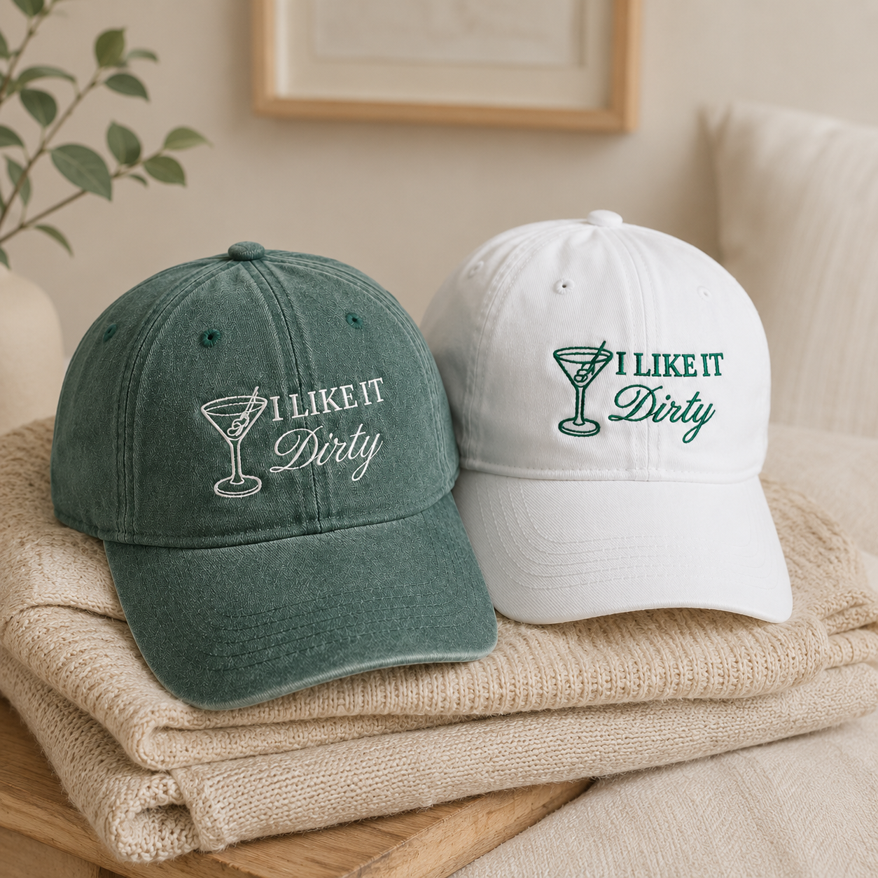 Personalized Dirty Martini Cap for Bachelorette Party Style