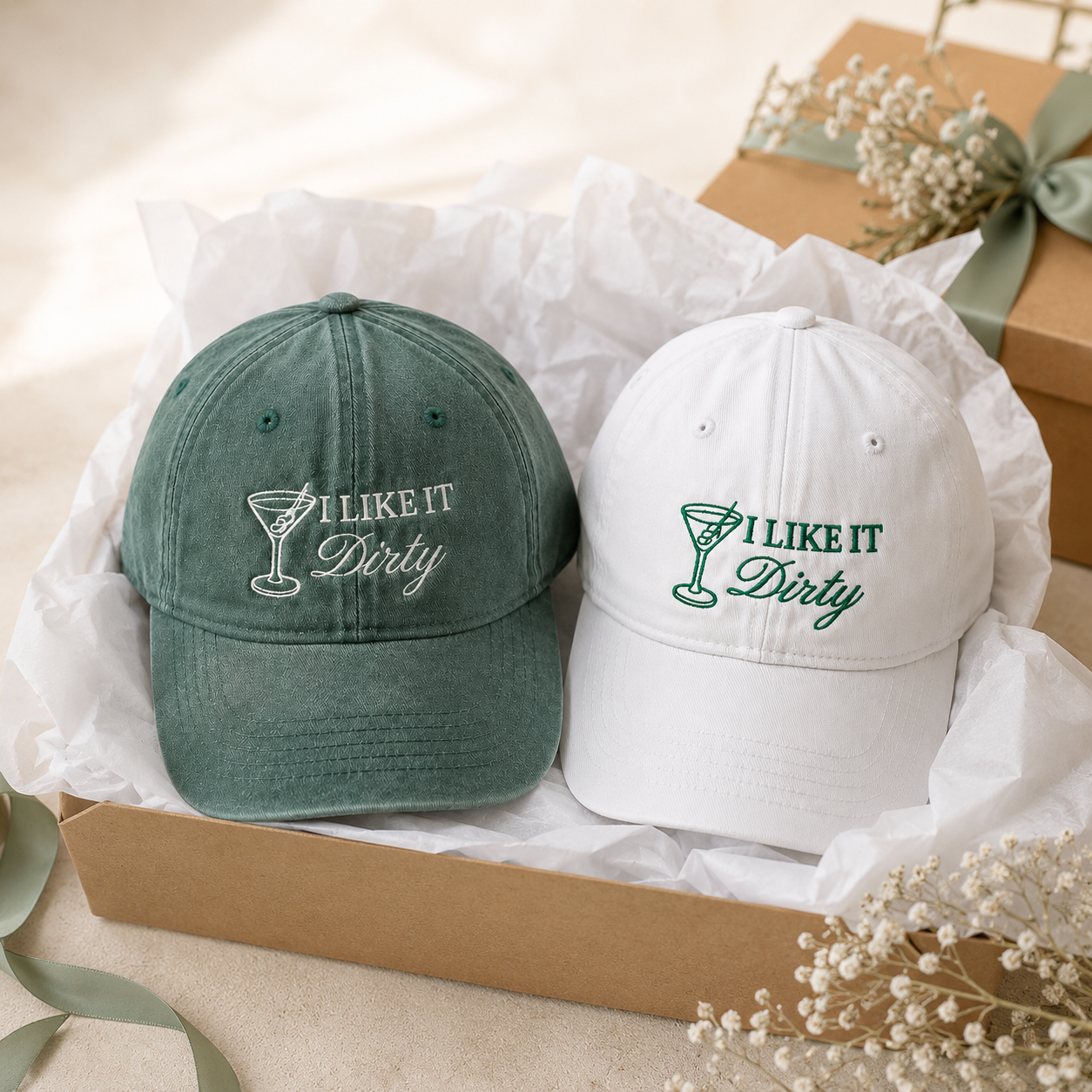 Personalized Dirty Martini Cap for Bachelorette Party Style