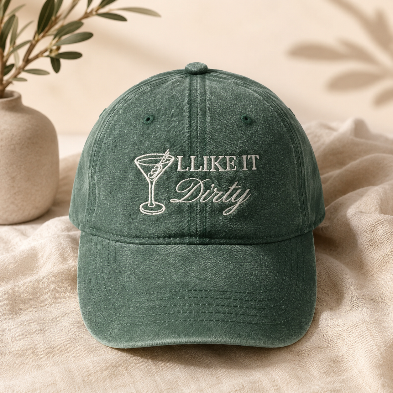 Personalized Dirty Martini Cap for Bachelorette Party Style