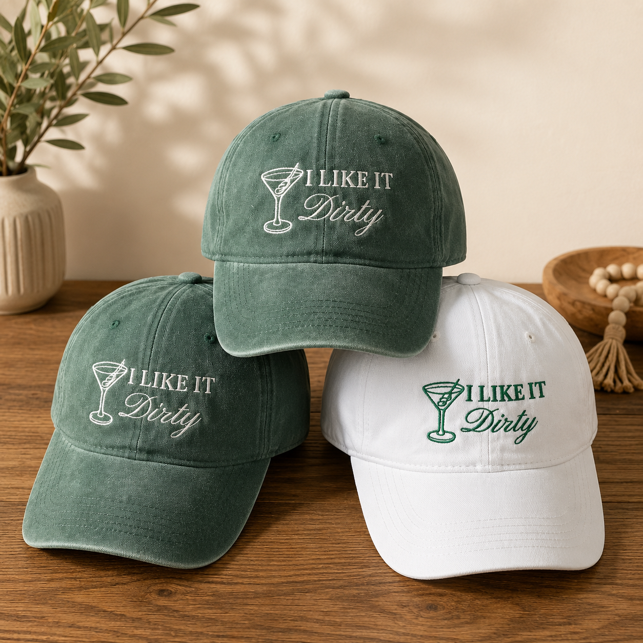 Personalized Dirty Martini Cap for Bachelorette Party Style