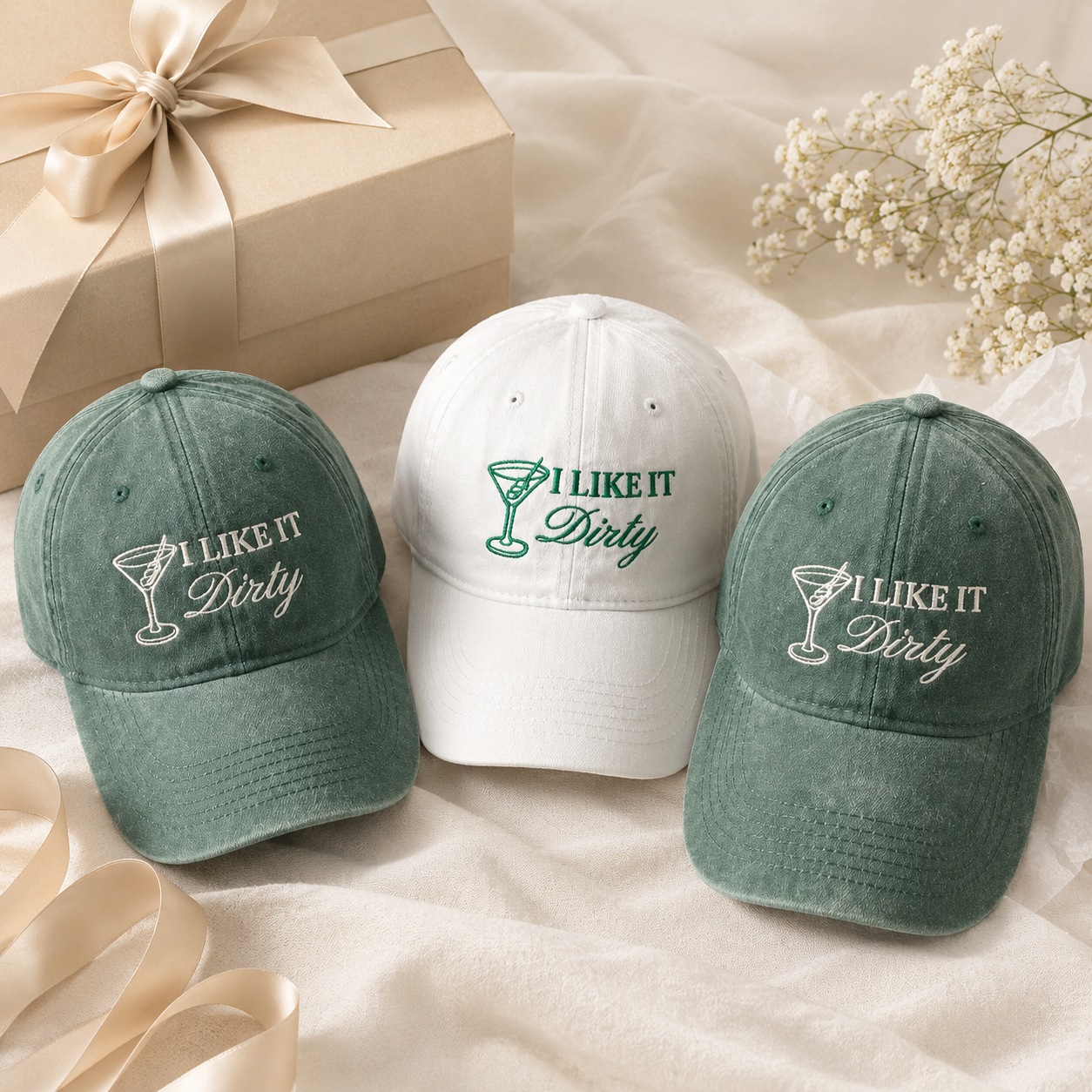 Personalized Dirty Martini Cap for Bachelorette Party Style