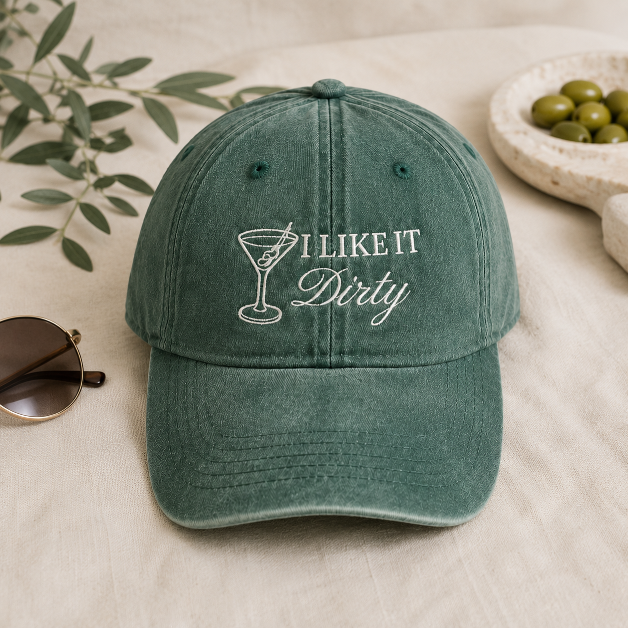 Personalized Dirty Martini Cap for Bachelorette Party Style