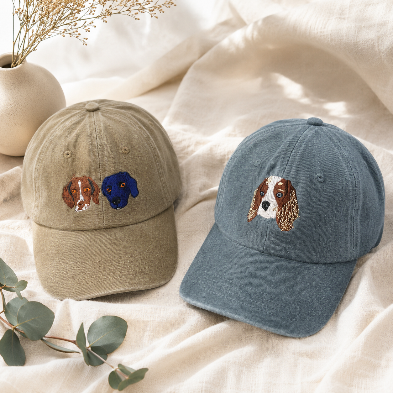 Personalized Dog Photo Embroidered Hat for Birthday Gifts