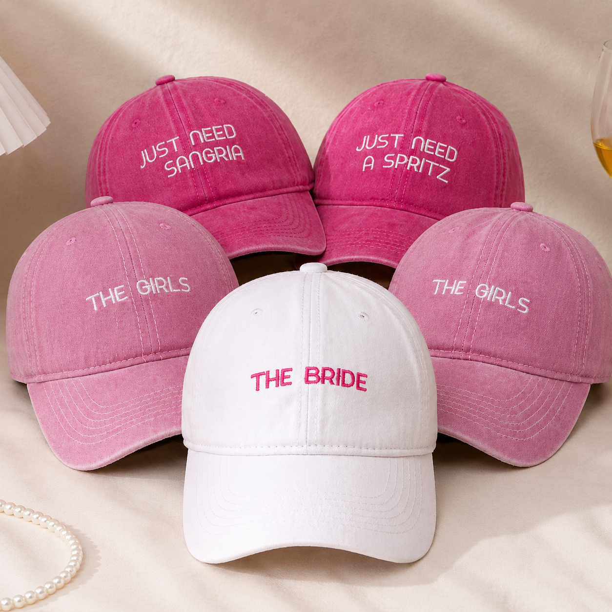 Personalized Embroidered Bride Squad Hat for Wedding Events