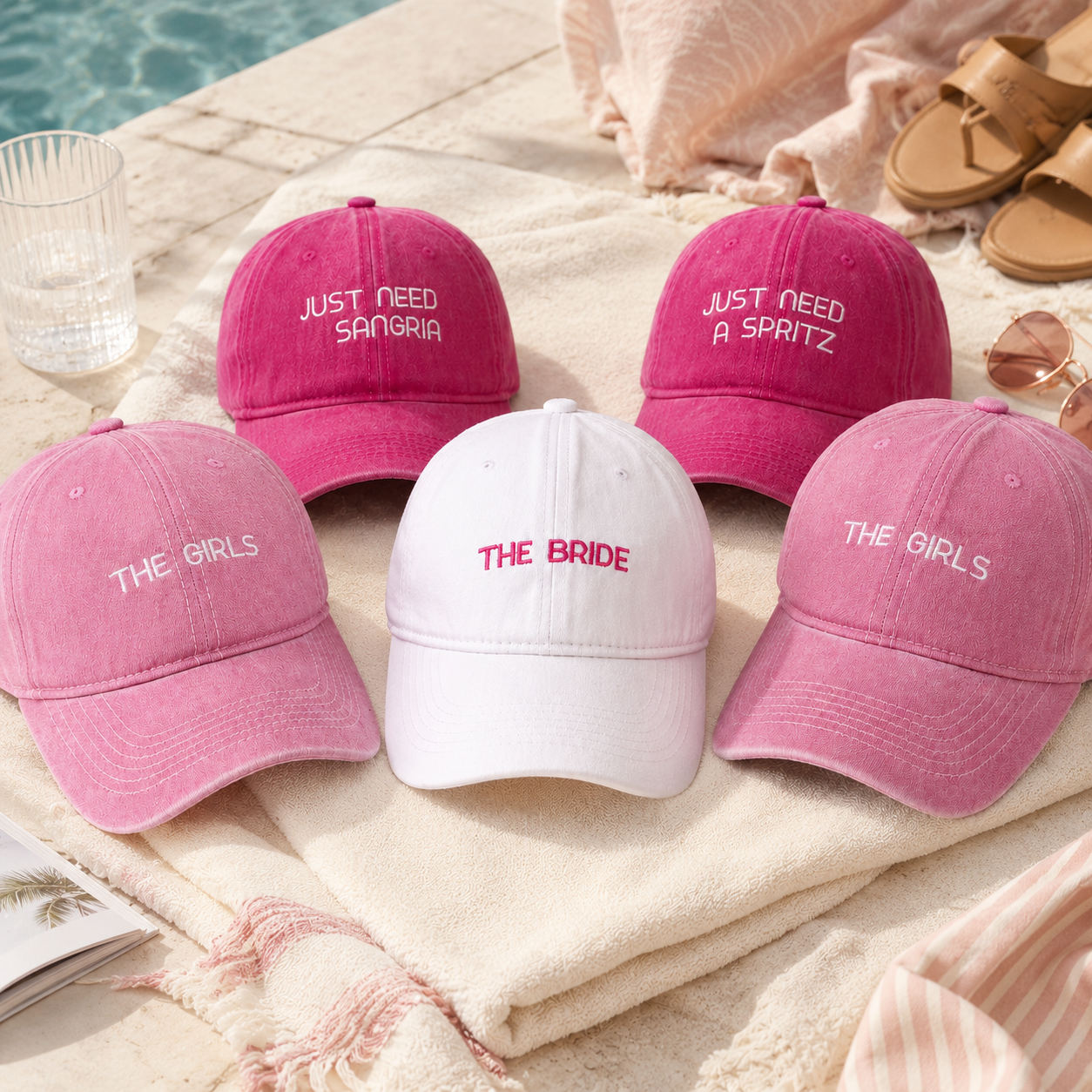 Personalized Embroidered Bride Squad Hat for Wedding Events