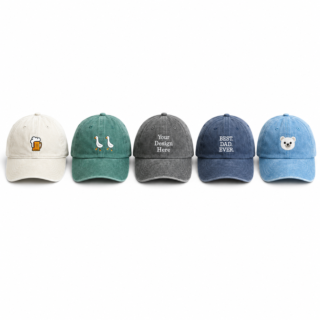Personalized Embroidered Cap With Custom Text or Initials