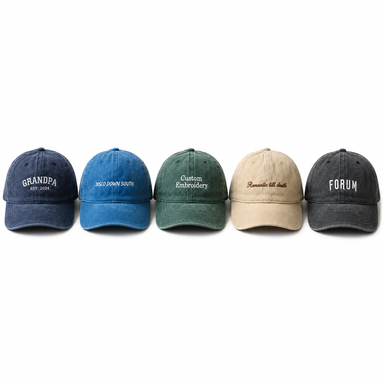 Personalized Embroidered Cap With Custom Text or Initials