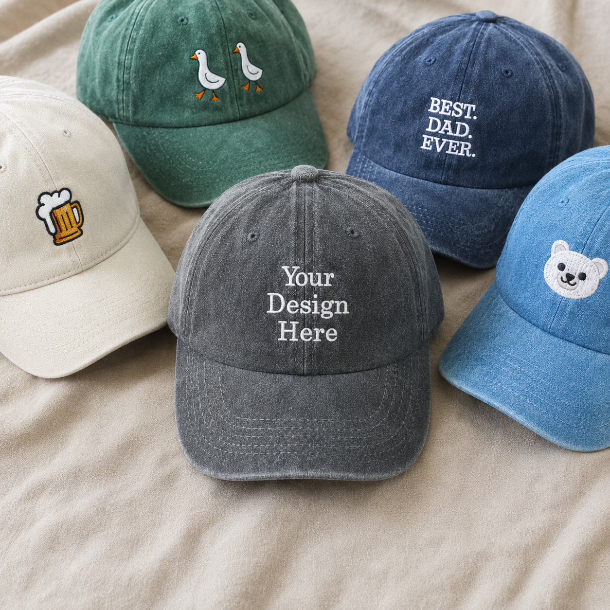 Personalized Embroidered Hat With Custom Logo or Text