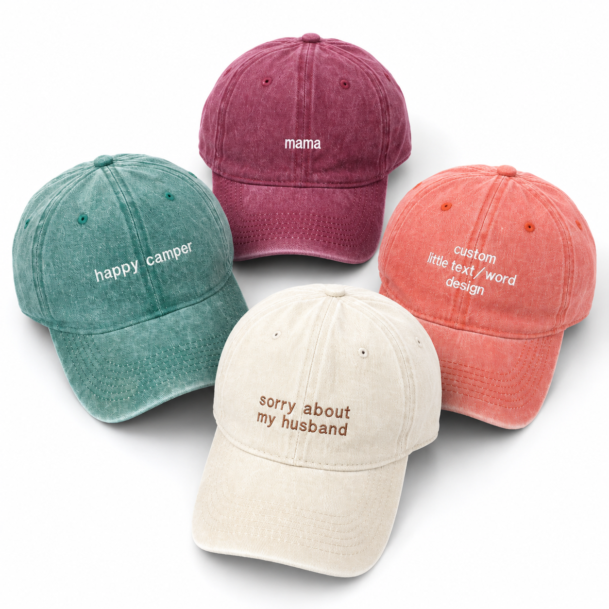 Personalized Embroidered Hat With Custom Logo or Text
