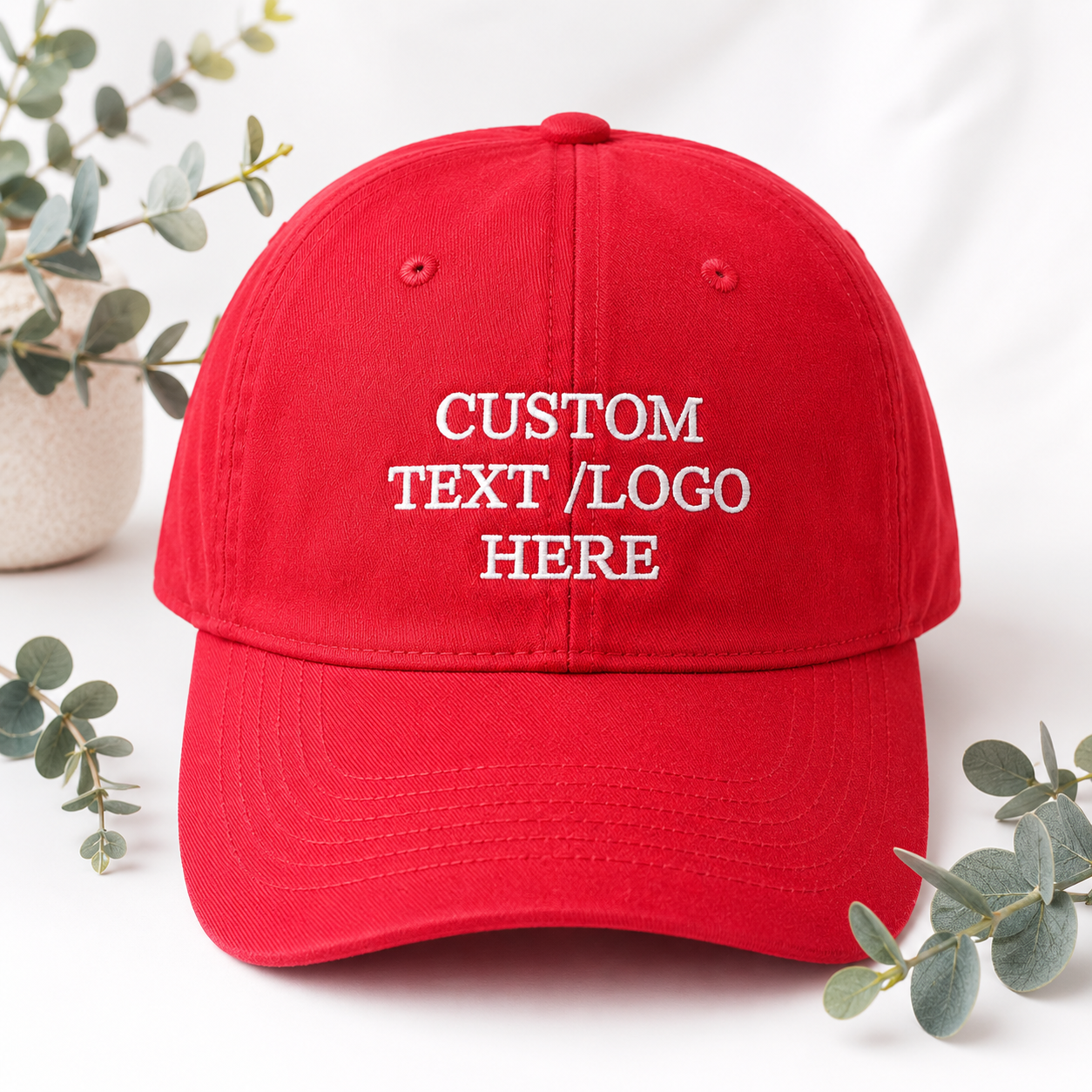 Personalized Embroidered Hat With Custom Logo or Text