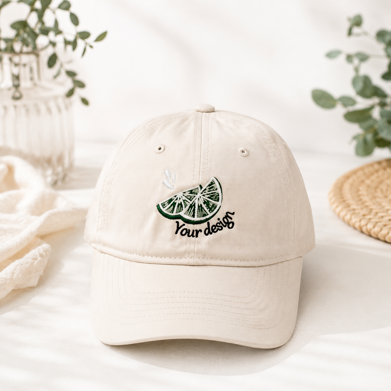 Personalized Embroidered Hat With Custom Logo or Text