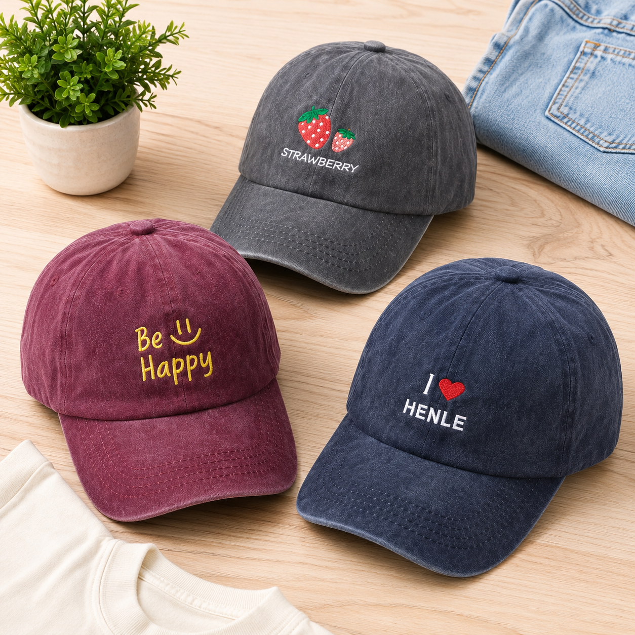Personalized Embroidered Hat With Custom Logo or Text