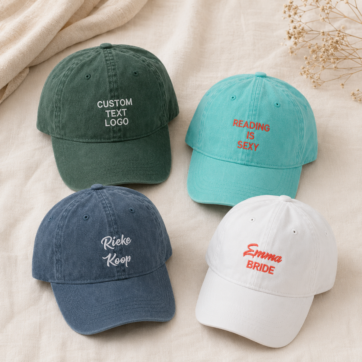 Personalized Embroidered Hat for Club and Wedding Party Gifts
