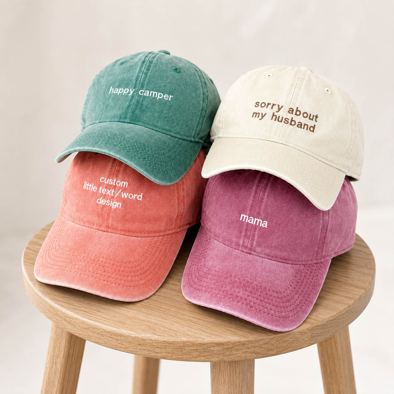 Personalized Embroidered Hat with Custom Text