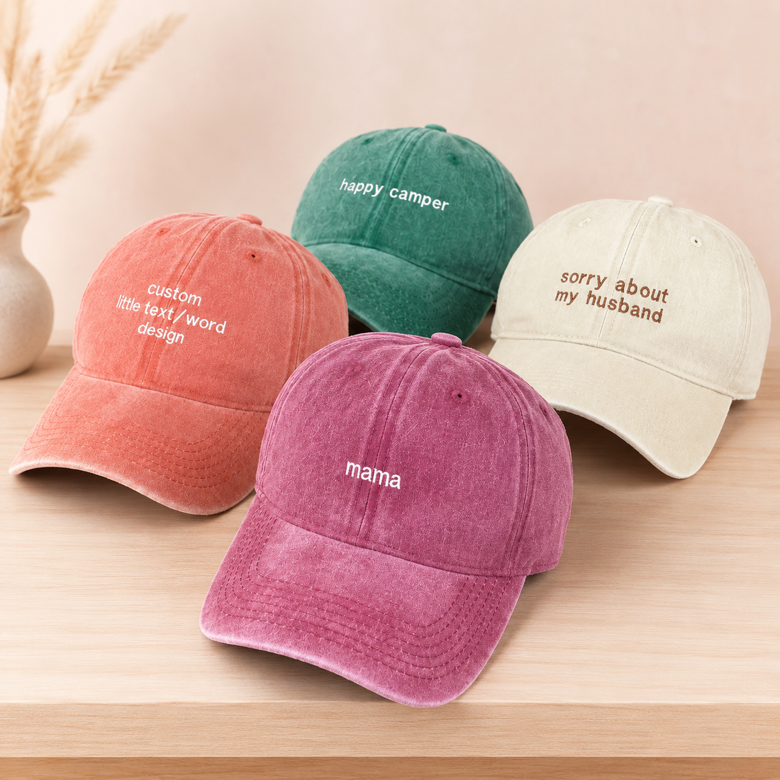 Personalized Embroidered Hat with Custom Text