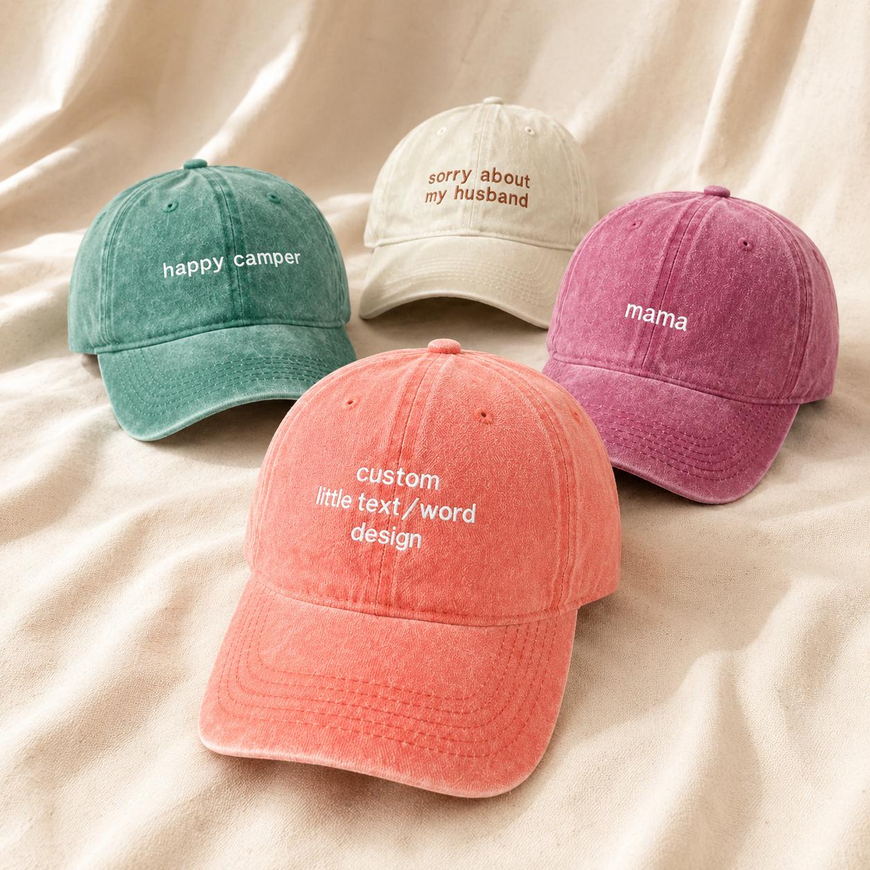 Personalized Embroidered Hat with Custom Text