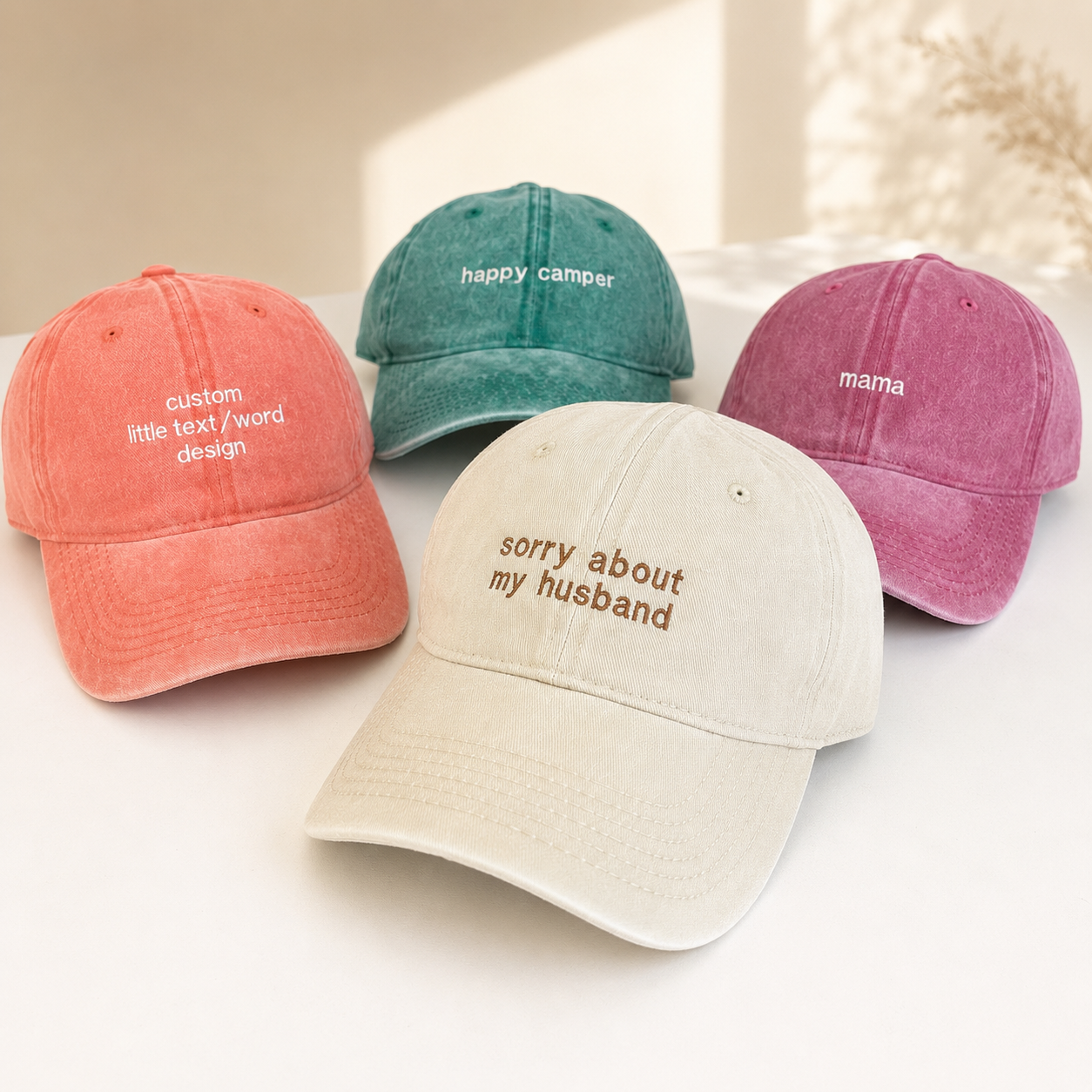 Personalized Embroidered Hat with Custom Text